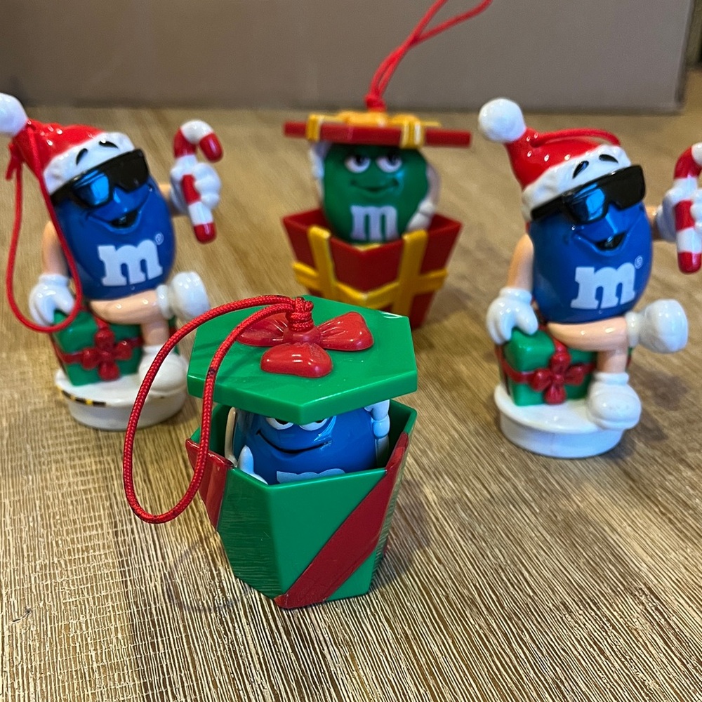 Vintage M&M's Christmas Ornaments